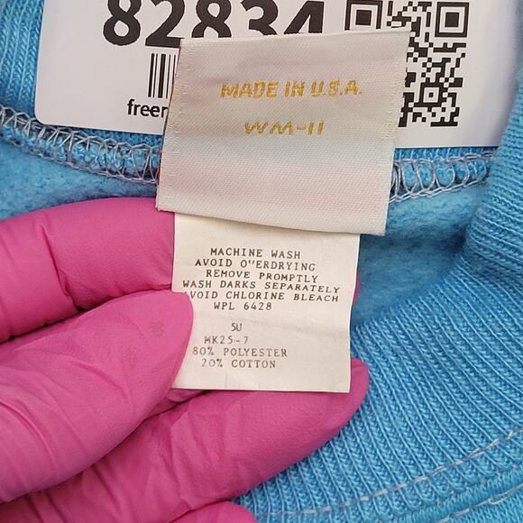 Vintage 80s Wrangler Raglan Sweatshirt Womens M/L 19x19 Boxy - Picture 6 of 11